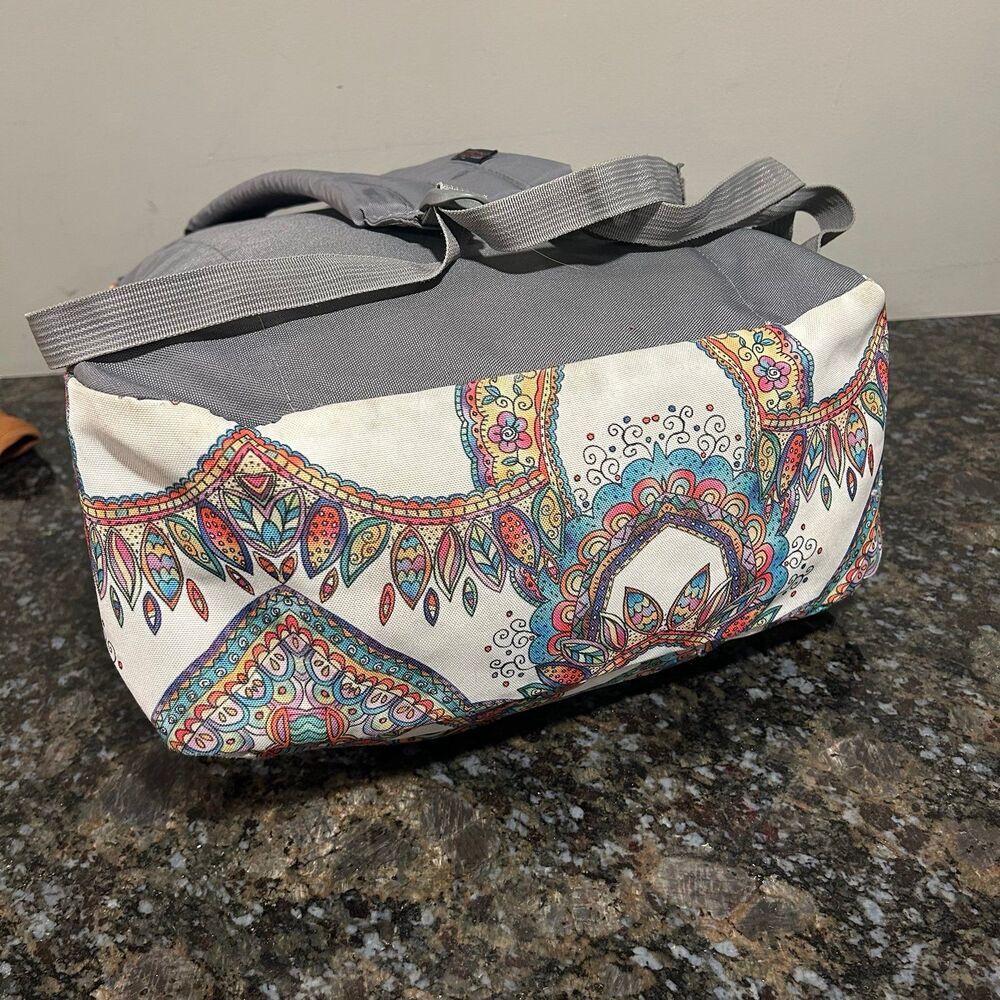 Jansport Superbreak White Boho Paisley Print Classic Single Compartment Backpack - Picture 7 of 10